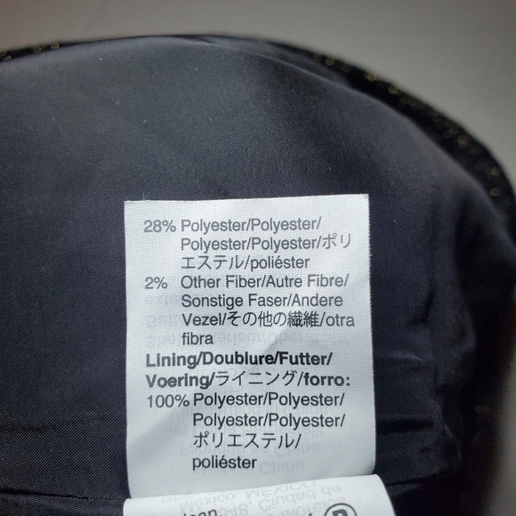 J. Crew Black Gold Metallic Wool Blend Pencil Skirt Sz 0 No.2 - Picture 9 of 11